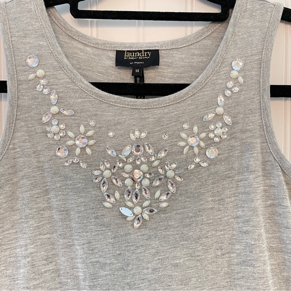 LAUNDRY by Shelli Seagal Girls Rhinestones & Sequins Tulle Sleeveless Dress - Picture 9 of 12